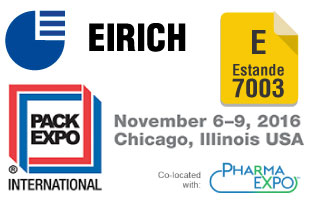 Eirich na PACK EXPO International, em Chicago, Illinois – EUA